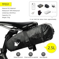 Rhinowalk Bicycle Saddle Bag 1.5L-2.5L-4L Waterproof Bike Tail Bag Seatpost Rear Seat Tool Storage Cycling Bag Travel Outdoor Off-road Luggage Cell Phone Bag Bicycle Accessories For Mountain Road Bike For Brompton and 3Sixty