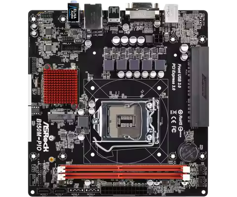 B150 ASROCK B150M-PIO carte mère intel B150 LGA 1151 DDR4 32GB prise en charge i7-6700 i5-7500 i3-63