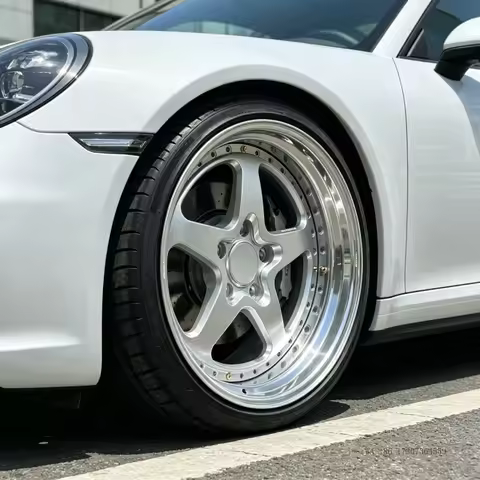 Forged 2 Piece 5x130 Wheels Polish Lips for Porsche 996 911 991 992 997 993 Carrera 2 Turbo Custom 1