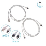 [AT] 1394 Fire Wire USB To 4p USB To 1394 Data Cable IEEE 1394 Connection Cable Camera DV Acquisitio