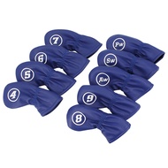 9 Pcs/Set Golf Headcovers For Iron Set Clubs Blue Red White Black Color Waterproof PU Golf Iron Cove