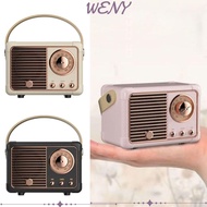 WENY Bluetooth Subwoofer, HiFi Sound with FM Radio Bluetooth Speaker, Retro with Handle Rich Bass Wi