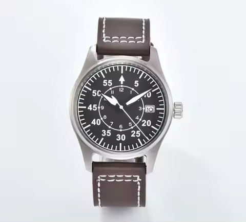 Tandorio NH35A Pilot Automatic Mechanical Watch 200m Waterproof Diving Aviator Men's Watch 39mm Date