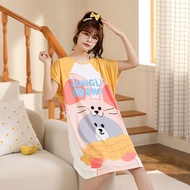 Cartoon Women Night Dress Pajamas Women Sleepwear Plus Size Women Clothes Plus Size Pyjamas Dress Baju Tidur Wanita 女睡衣 30厚