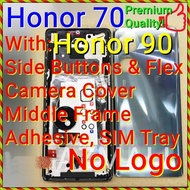 (4 Color) NEW ORI Full Housing Middle Frame Battery Cover Side Buttons for Honor 70 90 /FNE-NX9 REA-