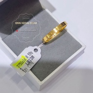 EMAS 375 CINCIN BELAH ROTAN CARTIER KOSONG HOLLOW RING C377