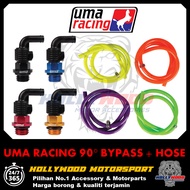 UMA RACING ALLOY CNC 90° BYPASS FREE BREATH TUBE BYPASS VENTHOSE 100% ORIGINAL PREMIUM QUALITY