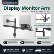 monitor arm Adjustable Monitor Stand Steel Articulating Monitor Bracket with Laptop Tray for 17-34 i