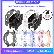 Garmin Fenix 7X / 7S / 7 / Fenix 7S / Fenix 7 Sarung Half TPU - No Screen + PERCUMA Anti‐Dust Cover