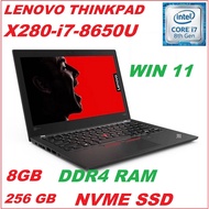 Lenovo Thinkpad X280 Core i7-8550U-8TH GEN- 16 OR  8GB  RAM - 256GB NVMe SSD - INTEL UHD GRAPHIC/ WI