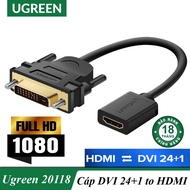 Cáp chuyển đổi DVI 24+1 to HDMI Ugreen UG 20118 ( HD FeMale > < DVI Male dùng 2 chiều)