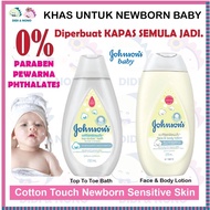 Johnson's Baby Cotton Touch Face &amp; Body Lotion / Top To Toe (200ml) Speacially For Newborn Sensitive Skin Mandian Bayi