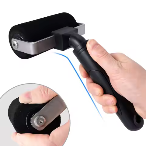 FOSHIO 1/2pcs 4-Inch Wallpaper Roller Foam Sponge Rolling Wheel Air Removal Squeegee Car Covering Vi