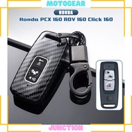 MotoGear Honda PCX 160 ADV 160 Click 160 PCX160 Remote Key Case Cover Carbon Fiber Keychain
