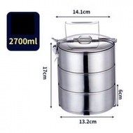 ปิ่นโต ปิ่นโตสแตนเลส กล่องข้าว กล่องข้าวสแตนเลส304 กล่องอาหารกลางวัน กล่องสูญญากาศ 3/4/5 ชั้น กล่องเ