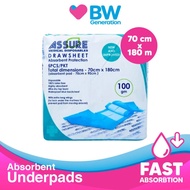 ASSURE	 -  Disposable Adult Drawsheet Diaper 70cmx180cm (5pcs/Bag) - by BW Generation