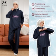 ZOE ARISAH Zerila Quedila Blouse Set Seluar Airport Outfit Baju Pants Activewear Suit Jumper Sport W