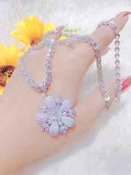 Dây chuyền nữ đuôi phụng mạ bạch kim cao cấp H501