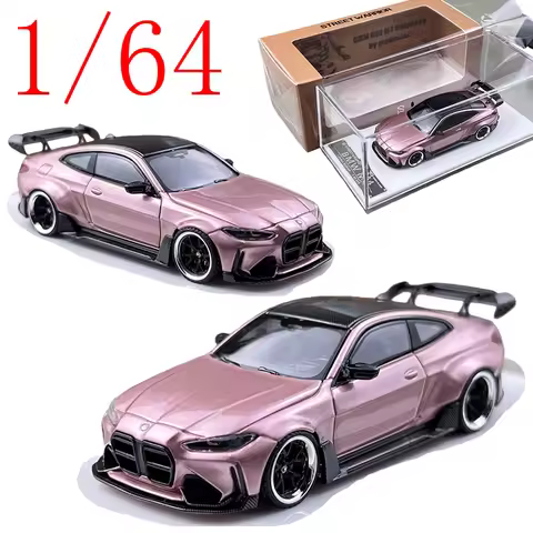 SW Diecast 1/64 Scale BMW M4 G82 ADRO BODY KIT Supercar Model Alloy BMW M4 G82 Sedan Car Model Gift 