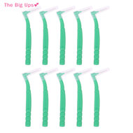 The Big Ups💕 อุปกรณ์จัดฟันรูปตัวแอล10ชิ้นแปรงซอกฟันทำความสะอาดระหว่างฟันแปรงสีฟันขนาดเล็กระหว่างฟันทำความสะอาดซอกฟันแบบพกพา