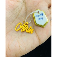 loket bajet ukir nama emas 916