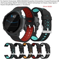 for Garmin Forerunner 245 245M 645/for  Vivoactive 3 music/for  Vivomove HR Watch Band 20mm Silicone Band Strap