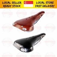 Vintage Brown/Black Leather Saddle Antique Saddle Vintage Retro Saddle Bicycle Seat