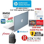 HP Laptop 15-fc0380AU Blue (AMD R7 7730U, 12gb ram, 512gb ssd, AMD Radeon Graphic, 15.6" FHD, Win11)