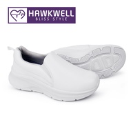 Hawkwell Women's Slip On Arch Support Lightweight Slip Resistant Comfortable Nurse Shoes White Black