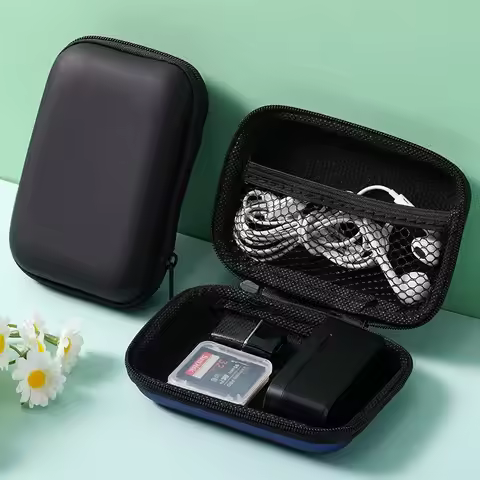 Organizing Storage Bag for Data Cable Phone Charger Headphone - Zipper Change Bag - Home Office Esse