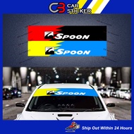 Spoon Sports Car Sunshield Sticker / S28