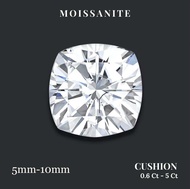 Cushion Moissanite Diamond D-Color VVS1. GRA Certificate. (5mm - 10mm)(0.6ct-5ct) เพชรโมซาไนท์ พร้อม