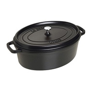 Staub 1103725 Cast Iron Oval Cocotte, 8.5-Quart, Black Matte