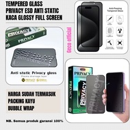 TG Tempered Glass Privacy ESD Anti Static Premium Glass OPPO A16 A17 A5 A9 A31 F9 A77 A78 A58 A91 A1