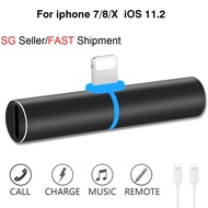 iPhone 2 in 1 Lightning Jack Music/Calling/Charging Together Dual Lightning Jack Adapter For iPhone 