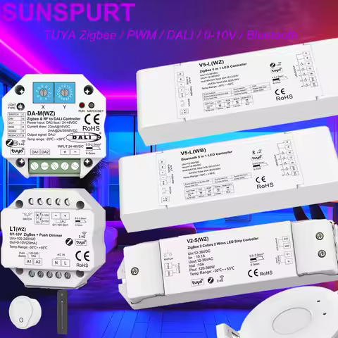 10P Skydance V1-H(WZ) 2.4G RF WZ5 WB5 BT V2-S(WZ) ZigBee Tuya App Voice LED Controller 5A 10A for 12