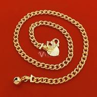 [VJ]Cop916 Anklet “W:4mm” 999.9 Gold Plated L: 26cm - 27cm <Rantai Kaki Persist916>