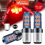 TCYATO 1157 BAY15D LED Brake Light Bulb Motorcycle Flashing Red Taillight 12V Strobe DRL Universal A