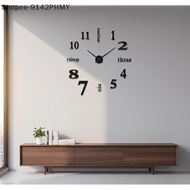 [ZDS] 2D 3D Large Acrylic Mirror Wall Clo Stiers DIY Quartz Clo for Rental House Home Wall Decoratio