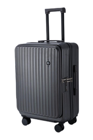 GOTURE กระเป๋าเดินทางล้อลากขยายได้ล้อถอดได้ 20/24 นิ้ว กระเป๋าเดินทางเปิดหน้าอินเตอร์เฟซ USB ขึ้นเคร