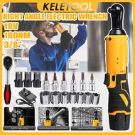 Cordless Electric Ratchet 18V Ratchet Wrench Tool Kit LED Light 225RPM Variable Speed Wrench 8.0Ah B