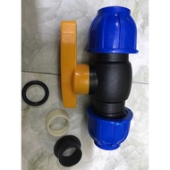 Water pipe valve (20)-(25)-(32) stainless steel ball hdpe