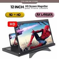 12inch HD Zoom Phone Screen Magnifier Video Amplifier Folding Enlarge Screen Phone Stand Holder