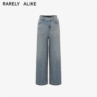 Rarely Alike Vintage เดนิม กางเกงยีนส์ Basic Style Regular Fit Blue Washed ผู้หญิง ลำลอง ฤดูใบไม้ผลิ