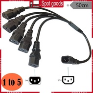 XI 3-pin IEC320-C14 Male Plug to Multiple C13 Female Adapter Cord Y Splitter Cable