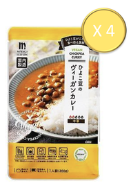 [4袋] 日版Miyagi 素食鷹嘴豆咖哩 純素 加熱即食 中辛 1人前 (200g) [平行進口] 此日期前最佳﹕2028年2月9日