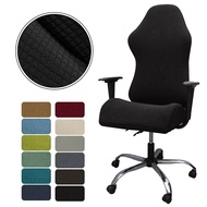 【lz】๑  Elastic Gaming Chair Cover Simples Gamer Chair Covers para Internet Cafe Office Stretch Poltrona Protector Assento do computador Slipcover