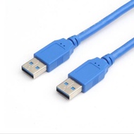 30CM  USB3.0公對公數據線am-am對拷線雙頭移動硬盤雙向傳輸線