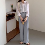 ┋42674 Women's casual wide-leg pants Trousers