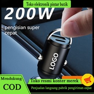 Pengisi daya mobil pengisi daya super cepat 200W sejati baru asli cocok untuk Huawei pengisian daya